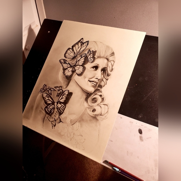 Original Artwork Dolly Parton Portrait Prints - Picture 3 of 3